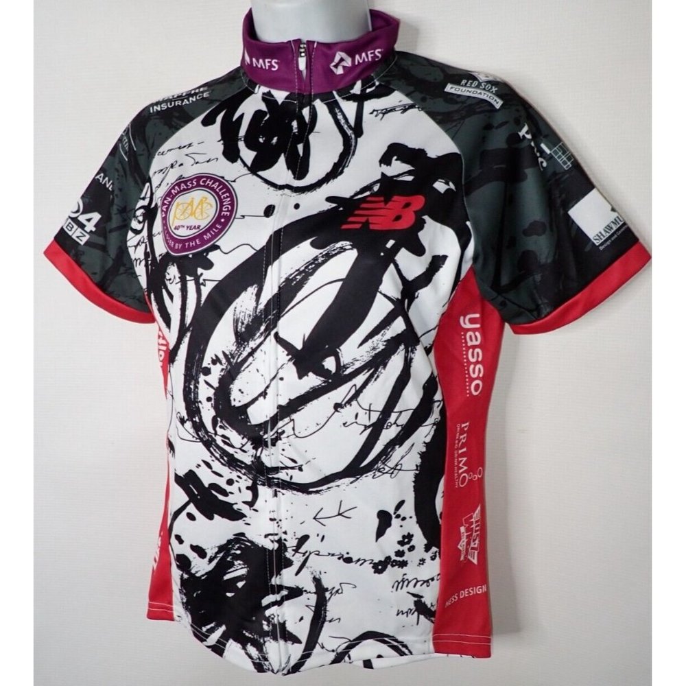 New Balance Cycling Jersey Short Sleeve PMC Pan Mass Challenge 2019 Sz Medium M - Picture 2 of 6